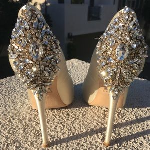 Badgley Mischka Kiara Embellished Peep Toe Pump
